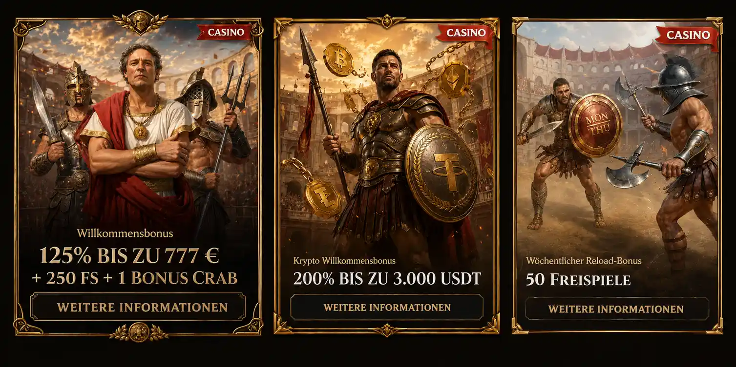 Bonus Lanista Casino 125% fino a 777 euro con 250 giri gratuiti